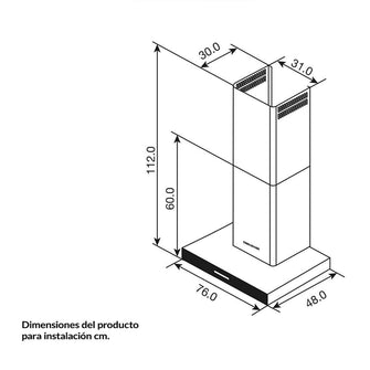Campana Peninsula Cristal 76 Cm 3 Velocidades