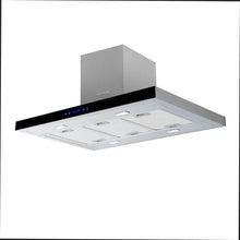 Campana Isla en Acero Tipo Cristal 90 cm 3 Velocidades