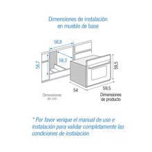 Horno Empotrar Eléctrico Inox 60cm 52lts 220V Challenger He2651