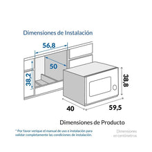 Microondas de Empotrar Negro 28lts 110V Challenger Hm8110