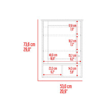 Gabinete de Baño Egeo, Blanco, con Puerta Espejo y Tres Entrepaños Para Ubicar Objetos