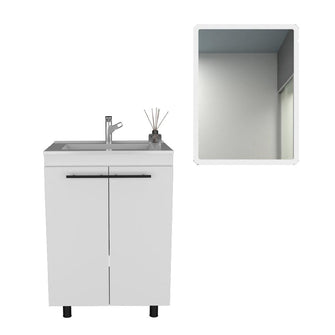 Combo para Baño, Samil, incluye Mueble Lavamanos y Espejo