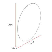 Espejo Ovalado Napoli, Gris, Diseño Moderno