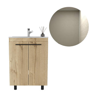 Combo para Baño, Cavil, Mueble Lavamanos y Espejo