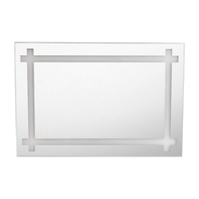 Espejo Rectangular Broni, Gris, con Diseño en Sandblasting