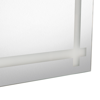 Espejo Rectangular Broni, Gris, con Diseño en Sandblasting