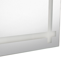 Espejo Rectangular Broni, Gris, con Diseño en Sandblasting