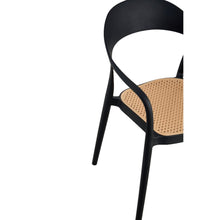 Silla Rio, Negro y beige, Con espaldar abierto y diseño Moderno