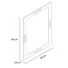Espejo Rectangular Dali, Gris, Con Diseño en Sandblasting