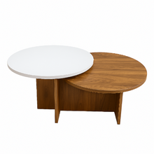 Mesa de Centro Doble Superficie Fiji 40x100x60 cm Madera Blanco