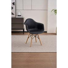 Set de 6 Sillas Eymos , Color Negro, con Espaldar y Patas en Madera