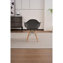 Set de 4 Sillas Eymos, Color Gris Oscuro, con Espaldar y Patas en Madera
