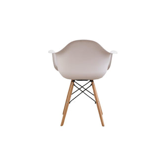 Silla Delia, Color Blanco, Con espaldar y patas en Madera X2