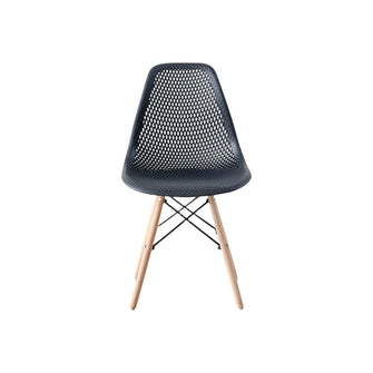 Silla Marcus, Color Negro, Con espaldar y patas en Madera X2