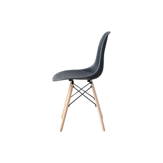 Silla Marcus, Color Negro, Con espaldar y patas en Madera X4
