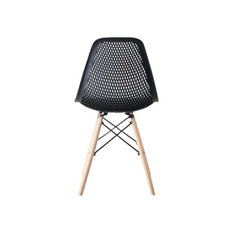 Silla Marcus, Color Negro, Con espaldar y patas en Madera X4