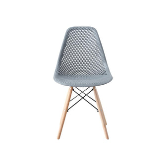 Silla Marcus, Color Gris Oscuro, Con espaldar y patas en Madera X2