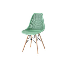 Silla Marcus, Color Verde Oliva, Con espaldar y patas en Madera X2