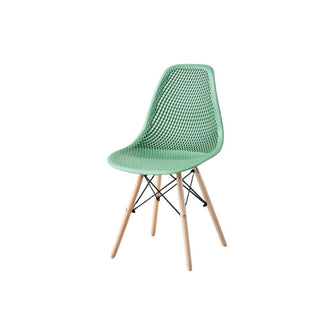 Silla Marcus, Color Verde Oliva, Con espaldar y patas en Madera X2