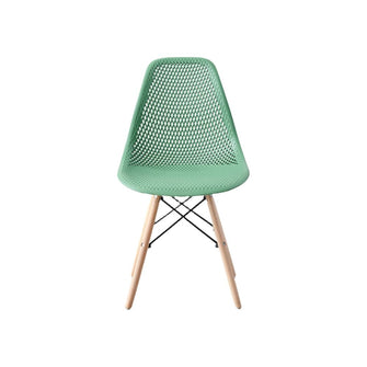 Silla Marcus, Color Verde Oliva, Con espaldar y patas en Madera X2