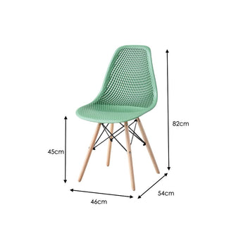 Silla Marcus, Color Verde Oliva, Con espaldar y patas en Madera