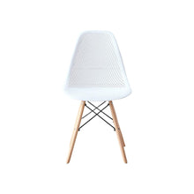 Set de 2 Sillas Aira, Color Blanco, con Espaldar y Patas en Madera