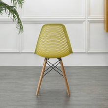 Silla Aira, Color Amarillo, con Espaldar y Patas en Madera