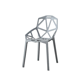 Silla Roxy, Color Gris Oscuro, Con espaldar y diseño Moderno X4