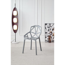 Silla Roxy, Color Gris Oscuro, Con espaldar y diseño Moderno X4