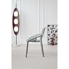 Silla Roxy, Color Gris Oscuro, Con espaldar y diseño Moderno X4