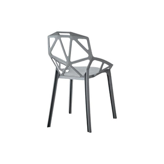 Silla Roxy, Color Gris Oscuro, Con espaldar y diseño Moderno X4