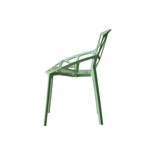 Set de 4 Sillas Roxy, Color Verde, con Espaldar y Diseño Moderno