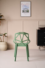 Set de 4 Sillas Roxy, Color Verde, con Espaldar y Diseño Moderno