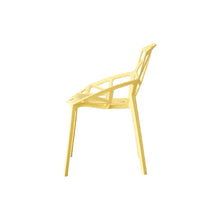 Silla Roxy, Color Amarillo, Con espaldar y diseño Moderno X4