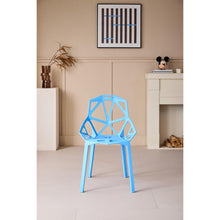 Silla Roxy, Color Azul, Con espaldar y diseño Moderno