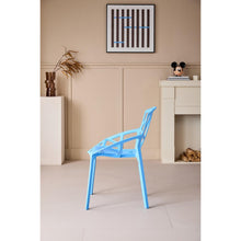 Set de 2 Sillas Roxy, Color Azul, con Espaldar y Diseño Moderno