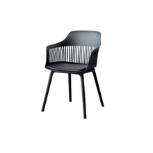 Silla con Cojín Max, Color Negro, con Espaldar en Rejilla