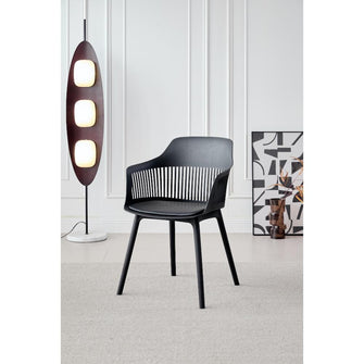 Silla Con Cojin Max, Color Negro, Con espaldar y cojín X2