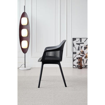 Silla Con Cojin Max, Color Negro, Con espaldar y cojín X2