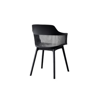 Silla Con Cojin Max, Color Negro, Con espaldar y cojín