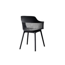Silla con Cojín Max, Color Negro, con Espaldar en Rejilla