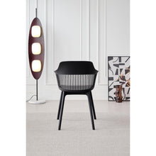 Silla con Cojín Max, Color Negro, con Espaldar en Rejilla