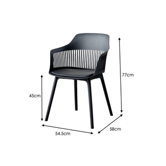 Silla Con Cojin Max, Color Negro, Con espaldar y cojín