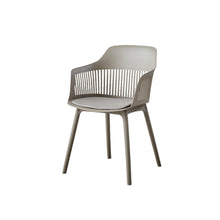 Silla con Cojín Max, Color Taupe, con Espaldar en Rejilla