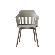Silla con Cojín Max, Color Taupe, con Espaldar en Rejilla