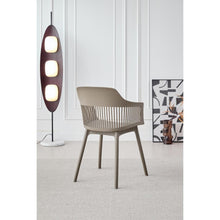 Silla con Cojín Max, Color Taupe, con Espaldar en Rejilla