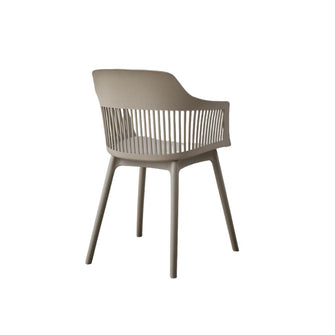 Silla Con Cojin Max, Color Taupe, Con espaldar y cojín X4