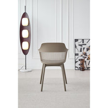 Silla Con Cojin Max, Color Taupe, Con espaldar en rejilla X2