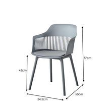 Silla Con Cojin Max, Color Gris Oscuro, Con espaldar y cojín X2