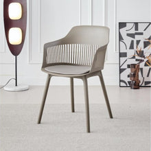 Silla Con Cojin Max, Color Taupe, Con espaldar en rejilla